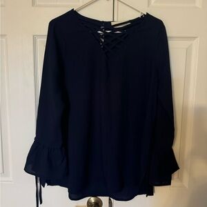 Charlie O navy long sleeve top size S